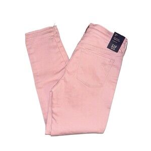 GAP Girls Pink High Stretch Jegging Jeans Size 14 Ankle Distressed NWT